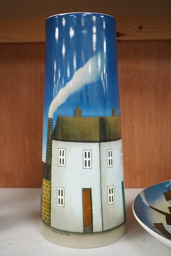 Paul Horton, ‘After the Day is Done’, limited edition vase- 30cm high and charger-34cm diameter